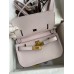 Hermes Jypsiere Mini Handmade Bag In Mauve Pale Evercolor Calfskin