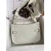 Hermes Jypsiere Mini Handmade Bag In Beton Swift Calfskin