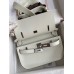 Hermes Jypsiere Mini Handmade Bag In Beton Swift Calfskin