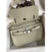 Hermes Jypsiere Mini Handmade Bag In Grey Swift Calfskin