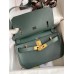 Hermes Jypsiere Mini Handmade Bag In Vert Rousseau Swift Calfskin