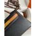 Hermes Kelly Mini II Sellier Bicolor Handmade Bag in Black and Gold Epsom Calfskin