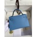 Hermes Kelly Mini II Sellier Handmade Bag In Blue Paradise Epsom Calfskin