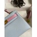Hermes Kelly Mini II Sellier Bicolor Handmade Bag in Blue Brume and Mauve Sylvestre Epsom Calfskin
