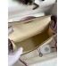 Hermes Kelly Mini II Sellier Bicolor Handmade Bag in Nata and Rose Sakura Chevre Mysore Leather