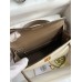 Hermes Kelly Mini II Sellier Bicolor Handmade Bag in Nata and Taupe Epsom Calfskin