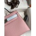Hermes Kelly Mini II Sellier Bicolor Handmade Bag in Rose Sakura and Blue Brume Epsom Calfskin