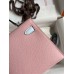 Hermes Kelly Mini II Sellier Bicolor Handmade Bag in Rose Sakura and Blue Brume Epsom Calfskin