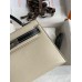 Hermes Kelly Mini II Sellier Bicolor Handmade Bag in Nata and Black Chevre Mysore Leather
