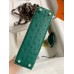 Hermes Kelly Mini II Sellier Handmade Bag In Vert Vertigo Ostrich Leather