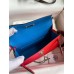 Hermes Kelly Mini II Sellier Tri-color Bag In Red/Rose Extreme/Blue Epsom Calfskin