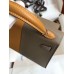Hermes Kelly Mini II Sellier Tri-color Bag In Taupe/Sesame/Blue Nuit Epsom Calfskin