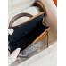 Hermes Kelly Mini II Sellier Tri-color Bag In Taupe/Sesame/Blue Nuit Epsom Calfskin