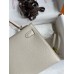 Hermes Kelly Mini II Verso Sellier Handmade Bag in Craie Epsom Calfskin