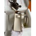 Hermes Kelly Mini II Verso Sellier Handmade Bag in Craie Epsom Calfskin