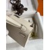 Hermes Kelly Mini II Verso Sellier Handmade Bag in Craie Epsom Calfskin