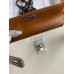 Hermes Kelly Mini II Verso Sellier Handmade Bag in Craie Epsom Calfskin