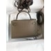 Hermes Kelly Mini II Sellier Verso Handmade Bag in Taupe and Bamboo Epsom Calfskin