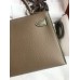 Hermes Kelly Mini II Sellier Verso Handmade Bag in Taupe and Bamboo Epsom Calfskin