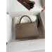 Hermes Kelly Mini II Verso Sellier Handmade Bag in Taupe Epsom Calfskin