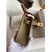 Hermes Kelly Mini II Verso Sellier Handmade Bag in Taupe Epsom Calfskin