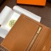 Hermes Bearn Compact Wallet In Gold Epsom Leather