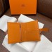 Hermes Bearn Compact Wallet In Orange Epsom Leather