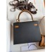 Hermes Kelly Sellier 25 Bicolor Bag in Black and Gold Epsom Calfskin