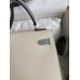 Hermes Kelly Sellier 25 Bicolor Bag in Craie and Gris Mouette Epsom Calfskin