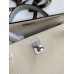 Hermes Kelly Sellier 25 Bicolor Bag in Craie and Gris Mouette Epsom Calfskin