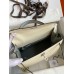 Hermes Kelly Sellier 25 Bicolor Bag in Craie and Gris Mouette Epsom Calfskin