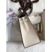 Hermes Kelly Sellier 25 Bicolor Bag in Taupe and Craie Epsom Calfskin