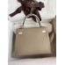 Hermes Kelly Sellier 25 Bicolor Bag in Trench and Craie Epsom Calfskin