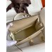 Hermes Kelly Sellier 25 Bicolor Bag in Trench and Craie Epsom Calfskin