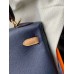 Hermes Kelly Colormatic 25 Handmade Bag in Blue Nuit Swift Leather