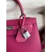 Hermes Kelly Sellier 25 Handmade Bag In Rose Purple Epsom Calfskin