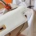Hermes Kelly Retourne 25 Handmade Bag In Craie Swift Calfskin