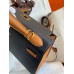 Hermes Kelly Sellier 28 Bicolor Bag in Black and Gold Epsom Calfskin