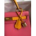 Hermes Kelly Sellier 28 Bicolor Bag in Rose Lipstick and Yellow Epsom Calfskin