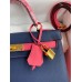 Hermes Kelly Sellier 28 Bicolor Bag in Blue Saphir and Rose Lipstick Epsom Calfskin