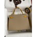 Hermes Kelly Sellier 28 Bicolor Bag in Trench and Yellow Epsom Calfskin
