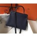 Hermes Kelly 32cm Bag In Dark Blue Clemence Leather PHW