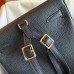 Hermes Kelly Ado Backpack in Black Clemence Leather