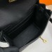 Hermes Kelly Ado Backpack in Black Clemence Leather