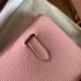 Hermes Kelly Ado Backpack in Rose Sakura Clemence Leather