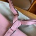 Hermes Kelly Ado Backpack in Rose Sakura Clemence Leather