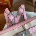 Hermes Kelly Ado Backpack in Rose Sakura Clemence Leather