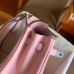Hermes Kelly Ado Backpack in Rose Sakura Clemence Leather