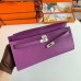Hermes Kelly Cut Handmade Bag in Anemone Epsom Calfskin