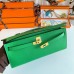 Hermes Kelly Cut Handmade Bag in Bambou Epsom Calfskin